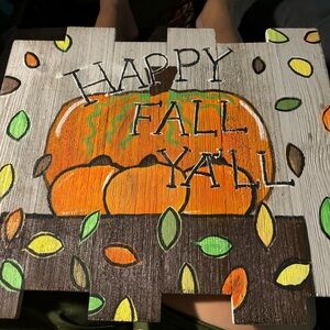 Hand painted Fall Sign